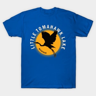 Little Tomahawk Lake in Michigan Heron Sunrise T-Shirt